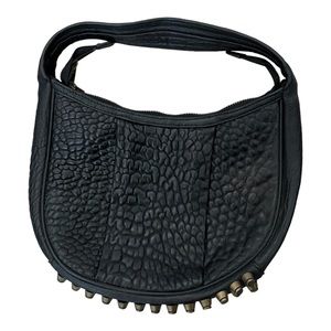 Rare Alexander Wang black leather chic shoulder bag